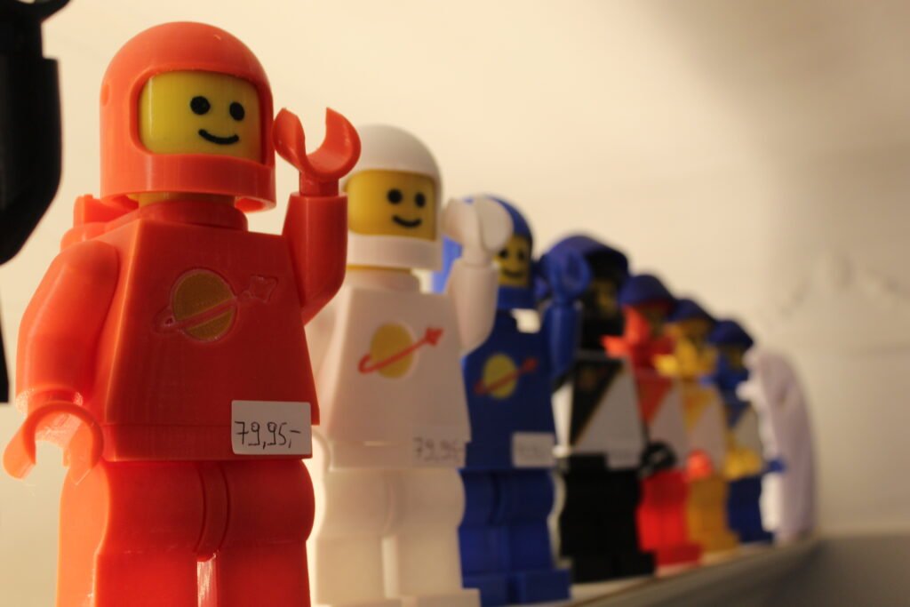 Unieke Lego minifigs, geprint in italie