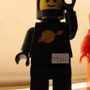 LEGO Classic Ruimte Astronaut (Zwart) met Lucht Tanks Grote unieke 3D geprinte figuur